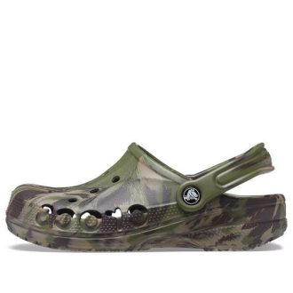 Crocs Baya Marble Fashion Outdoor Unisex Military Green Sandals 206935-3TC