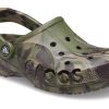 Crocs Baya Marble Fashion Outdoor Unisex Military Green Sandals 206935-3TC