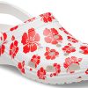 Crocs Classic Beach Sandals Unisex Red White 207849-1AZ