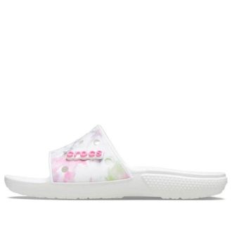Crocs Classic Bleach Dye Slides “White Pink” 207411-94S