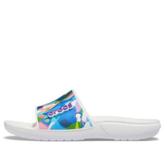 Crocs Classic Bubble Block Slides “White Multi” 207408-94S Crocs Classic Bubble Block Slides “White Multi” 207408-94S