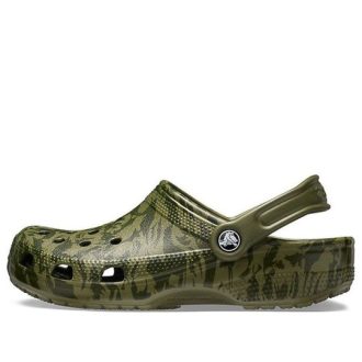 Crocs Classic Clog Camouflage Printing Beach Army Green Sandals 206454-309 Crocs Classic Clog Camouflage Printing Beach Army Green Sandals 206454-309
