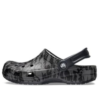 Crocs Classic Clog Camouflage Printing Beach Sandals Black Unisex 206454-001 Crocs Classic Clog Camouflage Printing Beach Sandals Black Unisex 206454-001