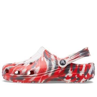 Crocs Classic Clog Marble Beach Sports Unisex Red White Sandals “Red White” 206867-884 Crocs Classic Clog Marble Beach Sports Unisex Red White Sandals “Red White” 206867-884