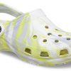 Crocs Classic Clog Marble Beach Sports Unisex White Gray Sandals “White Gray” 206867-1FJ