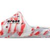 Crocs Classic Clog Marble Beach Unisex Red White Slippers “Red White” 206879-884 Crocs Classic Clog Marble Beach Unisex Red White Slippers “Red White” 206879-884