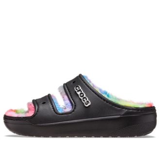 Crocs Classic Cozzzy Spray Dye Sandals “Black Multi” 208046-0C4