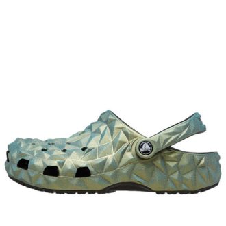 Crocs Classic Iridescent Geometric Clog “Green” 209841-001