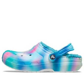 Crocs Classic Lined Solarized Clogs “White Blue Aqua” 207560-4SU