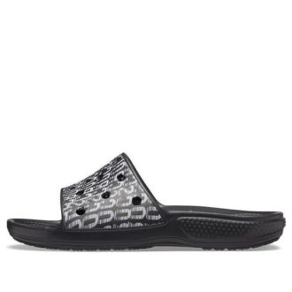 Crocs Classic Logo Motion Slides “Black White” 206124-066