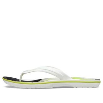 Crocs Crocband Flip Flops “White Green Black” 206592-94S