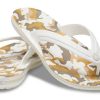 Crocs Crocband Printed Flip Flops “White Tan” 205943-94S