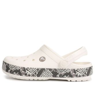Crocs Crocband Snake Print Clogs “White Black” 206380-13T