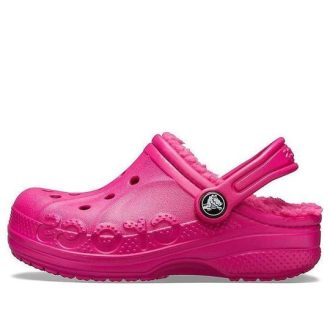 Crocs (GS) Baya Lined Clogs “Candy Pink” 205977-6X3