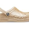 Crocs (GS) Baya Lined Glitter Clogs “Gold” 207656-11S