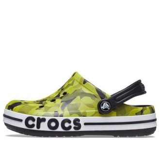 Crocs (GS) Bayaband Bubble Camo Clogs “Green Black” 207807-0C4