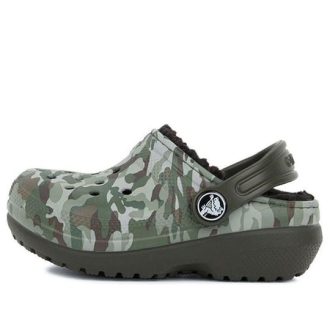 Crocs (GS) Camouflage Printed Round Toe Clogs “Green Brown” 204817-3R3