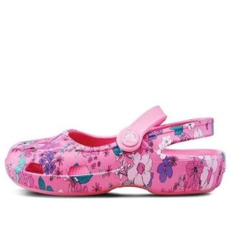 Crocs (GS) Classic Charm Mary Jane Sandals “Pink Purple” 206364-669