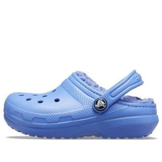 Crocs (GS) Classic Lined Clogs “Blue” 203506-434