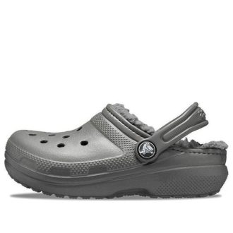 Crocs (GS) Classic Lined Clogs “Slate Grey Smoke” 203506-0EX