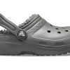 Crocs (GS) Classic Lined Clogs “Slate Grey Smoke” 203506-0EX