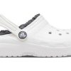 Crocs (GS) Classic Lined Clogs “White Grey” 207009-10M