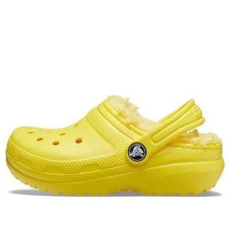 Crocs (GS) Classic Lined Clogs “Yellow” 203506-7C1