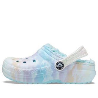 Crocs (GS) Classic Lined Out of the World Clogs “Blue Multi-Color” 207322-90H