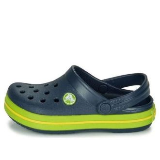 Crocs (GS) Crocband Cutout Detail Round Toe Clogs “Navy Green” 204537-4K6