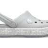 Crocs (GS) Crocband Logo Mania Clogs “Grey Silver” 205992-00J