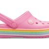 Crocs (GS) Crocband Rainbow Glitter Clogs “Pink” 206151-669