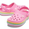 Crocs (GS) Crocband Rainbow Glitter Clogs “Pink” 206151-669