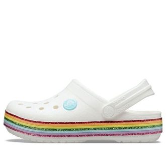 Crocs (GS) Crocband Rainbow Shoes “White Multi” 206751-100