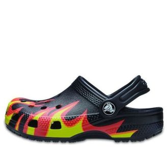 Crocs (PS) Classic Flame Broiled Clog “Black Red Green” 206629-0X9