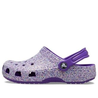 Crocs (PS) Classic Glitter Clog “Purple” 206993-573