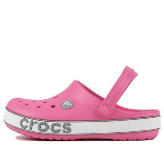 Crocs (PS) Crocband Bold Logo Outdoor Flat Heel Minimalistic Sports Pink Sandals 206022-65Y Crocs (PS) Crocband Bold Logo Outdoor Flat Heel Minimalistic Sports Pink Sandals 206022-65Y