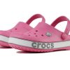 Crocs (PS) Crocband Bold Logo Outdoor Flat Heel Minimalistic Sports Pink Sandals 206022-65Y Crocs (PS) Crocband Bold Logo Outdoor Flat Heel Minimalistic Sports Pink Sandals 206022-65Y