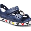 Crocs (PS) Funny Mickey Velcro Outdoor Open Toe Flat Heel Sports Deep Blue Sandals 206171-410 Crocs (PS) Funny Mickey Velcro Outdoor Open Toe Flat Heel Sports Deep Blue Sandals 206171-410
