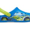 Crocs (PS) Funny Pattern Flat Heel Sports Blue Sandals 207074-4JL Crocs (PS) Funny Pattern Flat Heel Sports Blue Sandals 207074-4JL