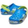 Crocs (PS) Funny Pattern Flat Heel Sports Blue Sandals 207074-4JL Crocs (PS) Funny Pattern Flat Heel Sports Blue Sandals 207074-4JL