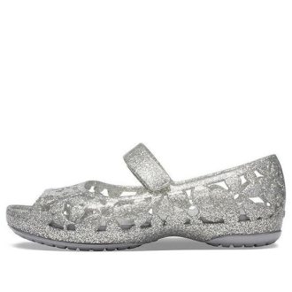 Crocs (PS) Isabella Flower Flat “Silver” 205461-040 Crocs (PS) Isabella Flower Flat “Silver” 205461-040