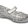 Crocs (PS) Isabella Flower Flat “Silver” 205461-040