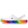 Crocs Rainbow White Sandals 206361-94S