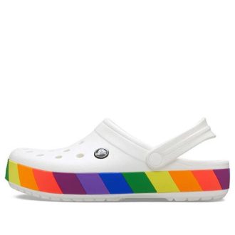 Crocs Rainbow White Sandals 206361-94S