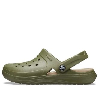 Crocs Reviva Beach Army Green Sandals 205852-3TQ