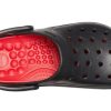 Crocs Reviva Beach Sandals Black Red 205852-0BU