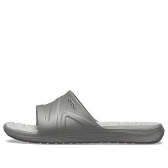 Crocs Reviva Cozy Non-Slip Flat Sports Slippers Unisex Gray 205546-0DV
