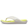 Crocs Reviva Stylish Upper Round Toe Flip Flops “White Yellow” 205545-1CC
