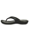 Crocs Soft Sole Cozy Flip-Flops Unisex Black Gray 10024-05M