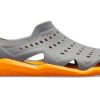 Crocs Swiftwater Wave Shoes “Slate Grey Blazing Orange” 203963-0FR